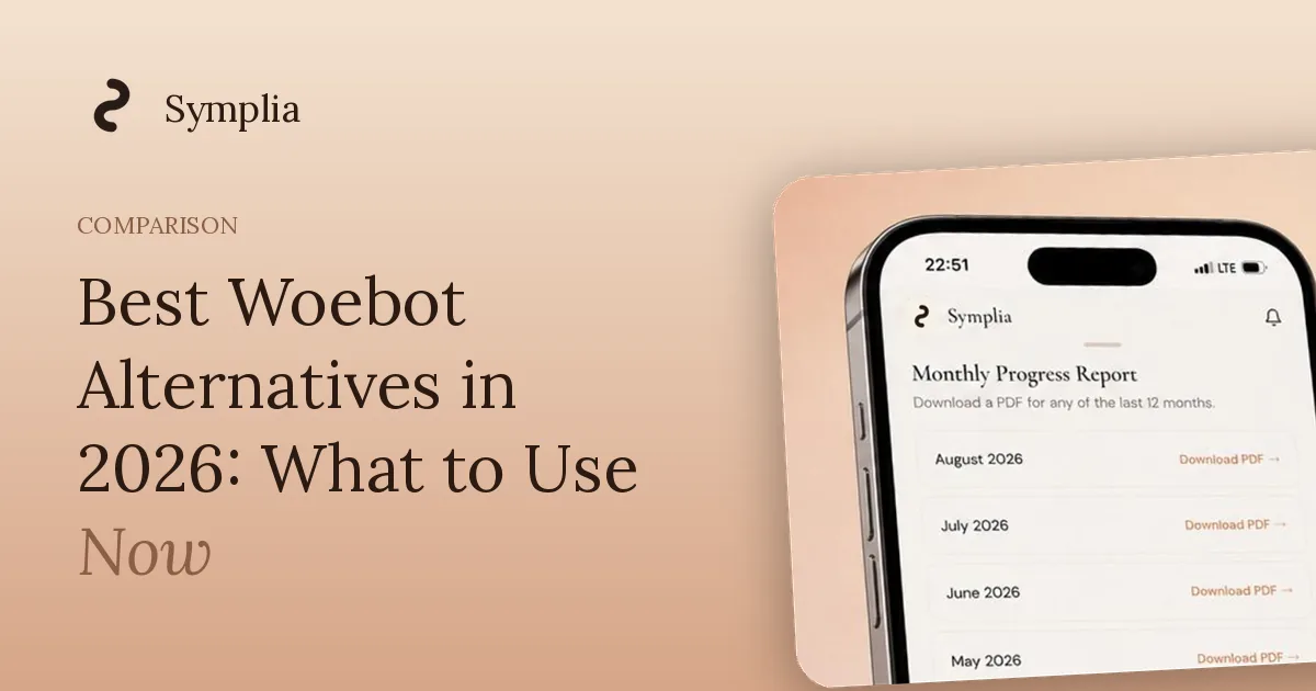 Symplia blog cover: Best Woebot Alternatives in 2026: What to Use Now