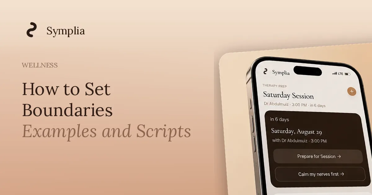 Symplia blog cover: How to Set Boundaries: Examples and Scripts