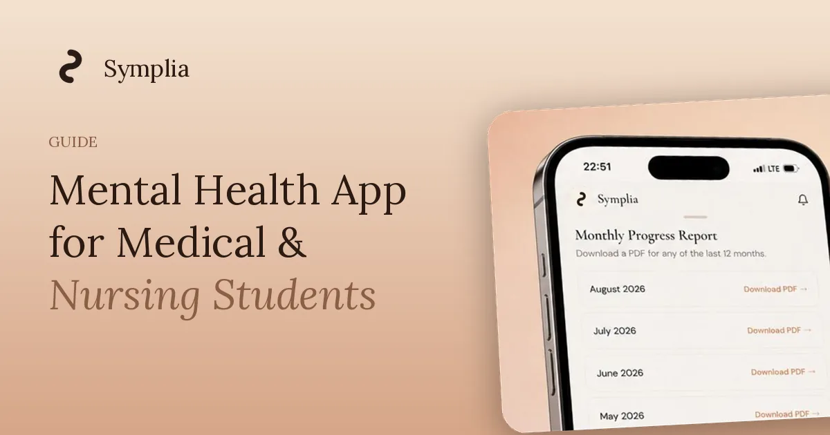 Symplia blog cover: Mental Health App for Medical & Nursing Students